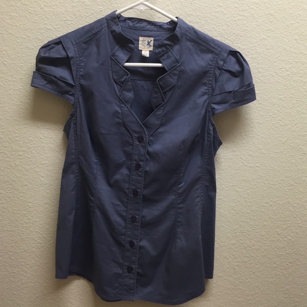 Edme&Esyllte blue blouse by Antropologie 0